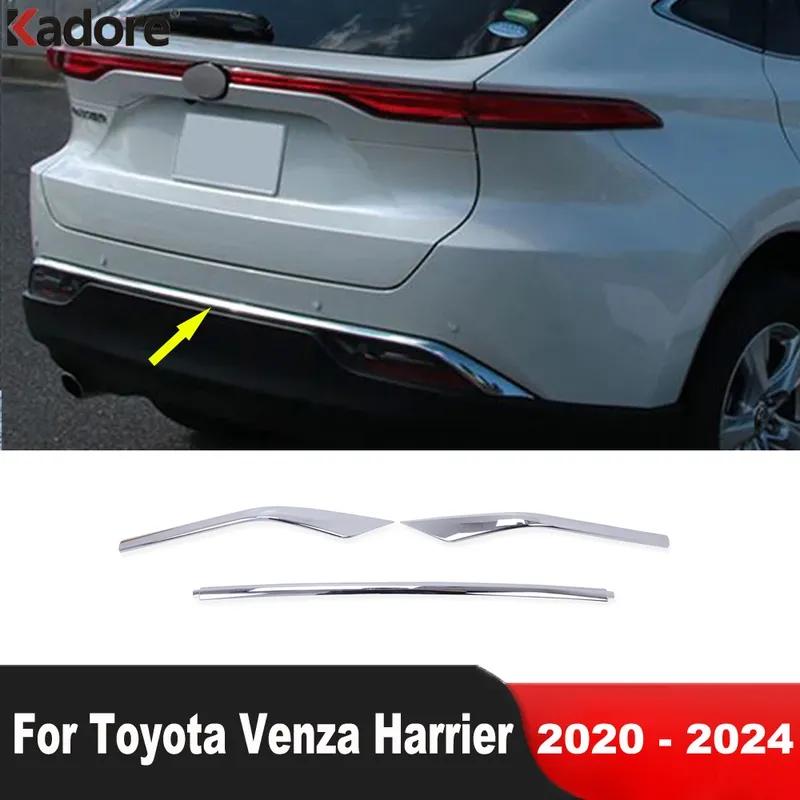 Rear Bumper Cover Trim For Toyota Venza Harrier - 2024 Chrome Tailgate Bottom Molding Garnish Strip Car Accessories