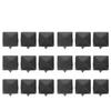 200Pcs Square Rivets Metal Stylish DIY Shoes Bags Hats Decoration Accessories 9mmMatte Black