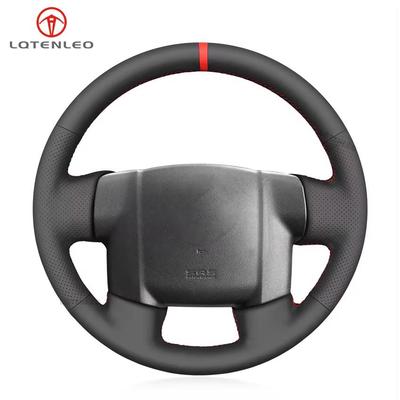 Black Faux Leather Hand-stitched No-slip Soft Car Steering Wheel Cover Braids For Isuzu D-MAX 2007 2008 2009 2010 2011