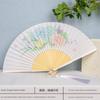 Folding Fan with Ancient Chinese Style, Featuring Landscape Motifs, Suitable for Summer, Portable Bamboo Fan for Hanfu, Cheongsam, and Dance Use