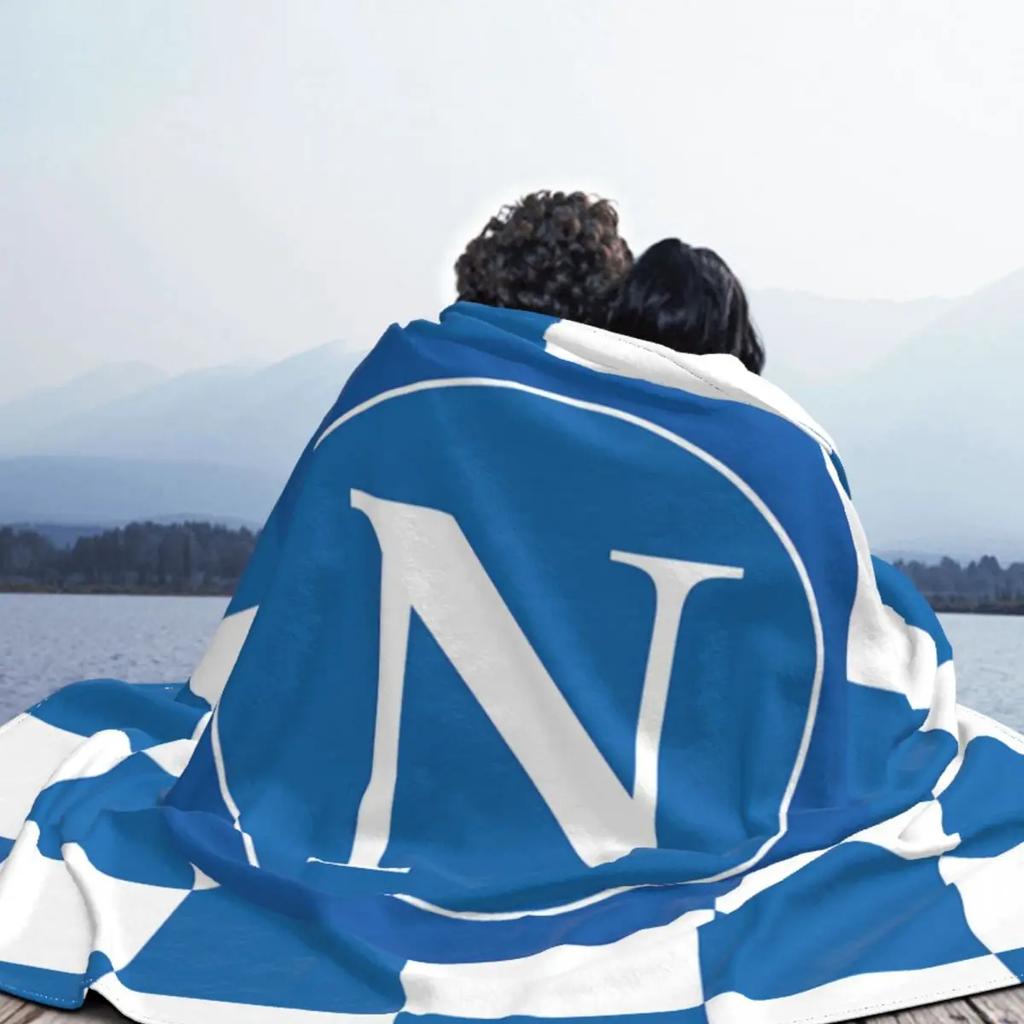 Football Ssc Naples Wool Blanket Creative Throw Blanket for Bed Sofa Couch 200x150cm Plush Thin Quilt Blanket