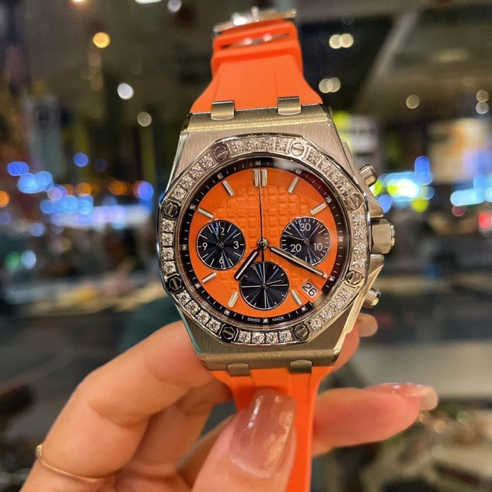New Oak Swiss Quartz Offshore Watch Women's New Personality Fashion Rubber Large Dial Electronic Waterproof Watch