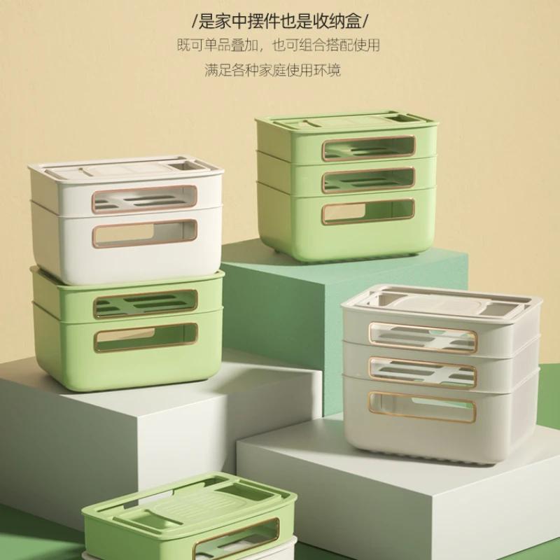 Nordic Stackable Desk Organizer Aesthetic Tv Wire And Cable Cover Storage Organizer Wifi Router Hidden Office Desk Accessories