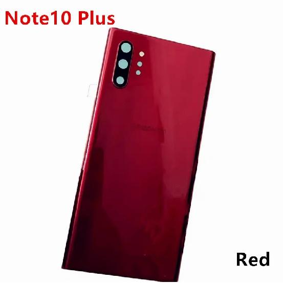 

Корпус Note10 для Samsung Galaxy Note 10 Plus N970 N975, ремонт задней крышки аккумулятора, замена задней двери + объектив камеры с логотипом Note10 Plus Red