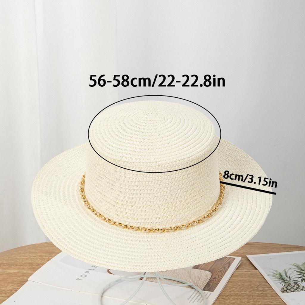 Women's Wide Brim Straw Hat Foldable Beach Sun Hat Spring Summer Vacation Travel Hat Casual Sun Protection Hat