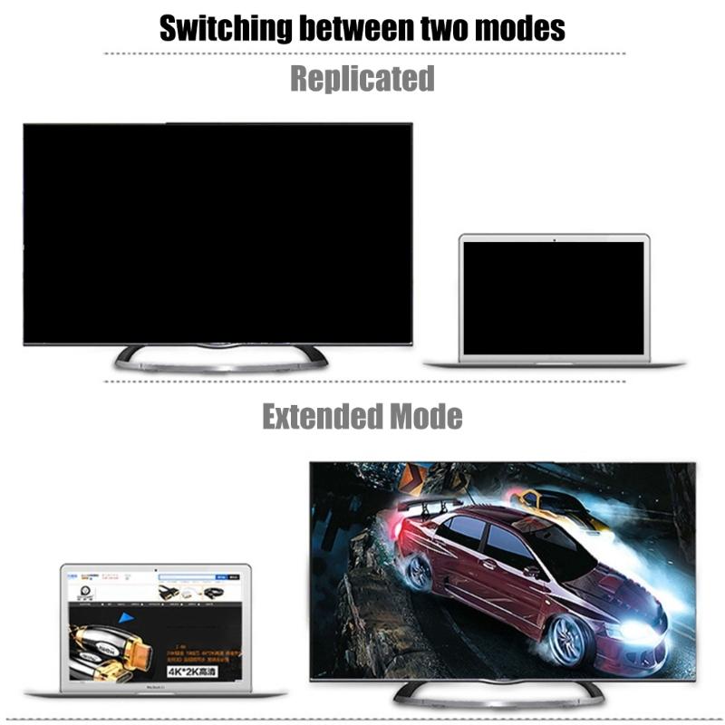 USB C HDTV-compatible Adapter Aluminum Case 4Kx2K Display Video Auditory Transmission Portable Design for Monitors TVs