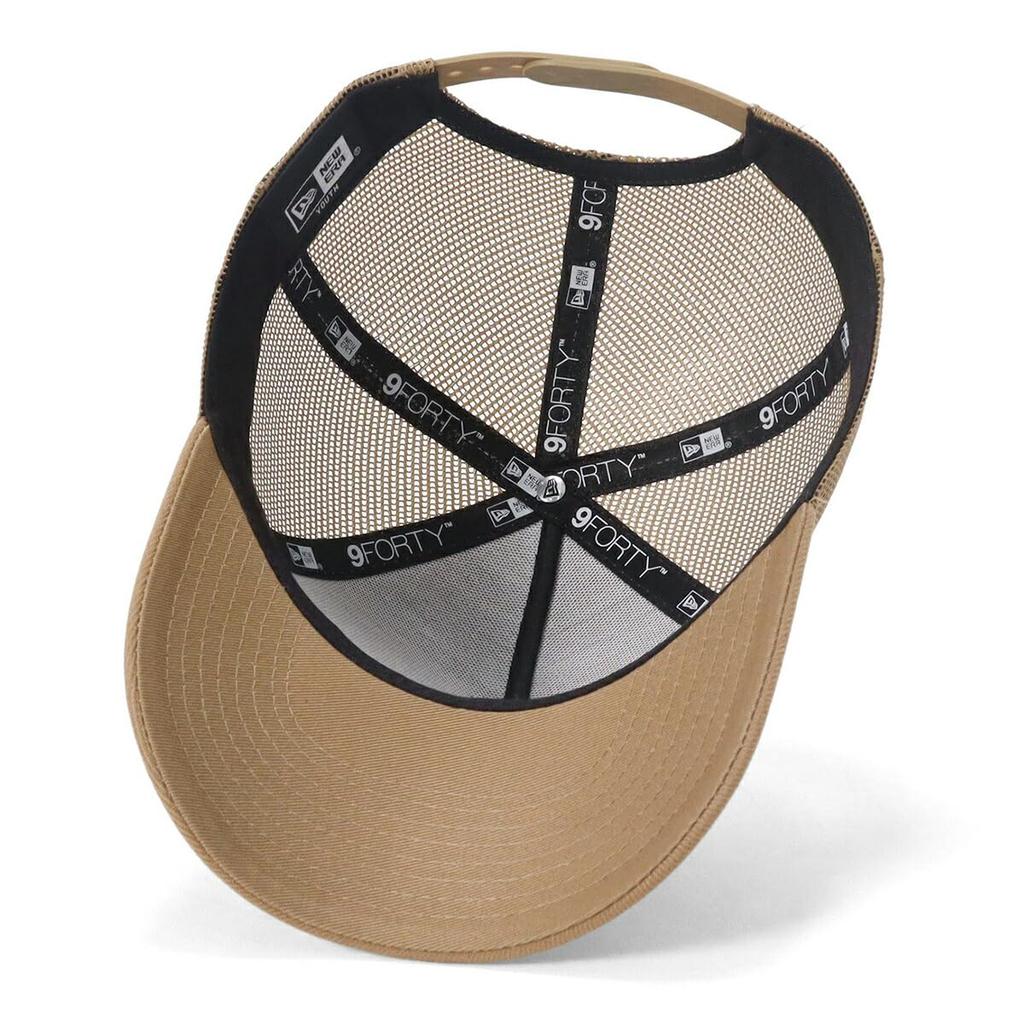 New Era 9Forty Trucker Handwritten Logo Mesh ONSPOTZ Sizes Kids' A-Frame Cap, Khaki, Exclusive, 52-56cm (YOUNTH 52-56cm)