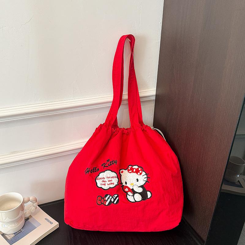 Canvas Bag Women's Large-capacity New Versatile Shoulder Messenger Bag Casual College Student Class Tote Bag