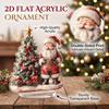 Christmas and Santa Flat Acrylic Ornament, Decorative Scene Figurine, 20 cm, 10