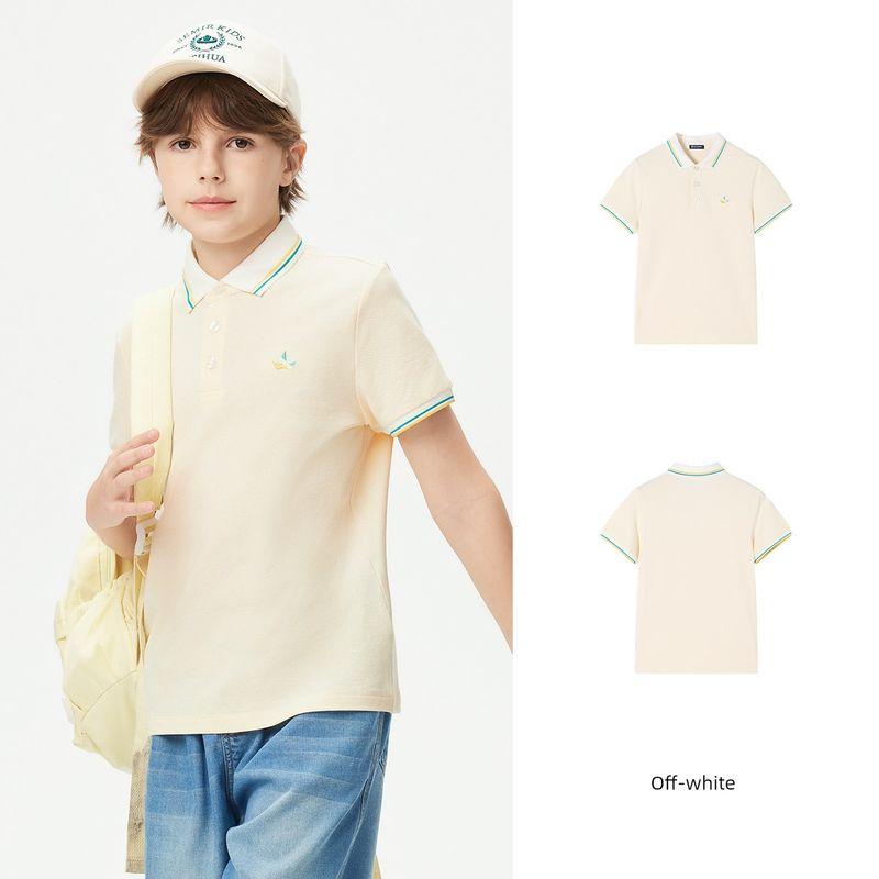 [5A Antibacterial] Navigare Italian Sailboat Boys' Polo Shirt Summer Thin Short-Sleeved T-Shirt Top
