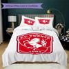 Set Copripiumino Trapuntato Twente FC con Motivo Gufo Federa Decorazione per la Casa Regalo di Compleanno (1 * copripiumino + 2 * federe senza imbottitura)