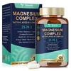 Totaria Magnesiumglycinat 400 mg, Hoch absorbierender chelatierter Citrat-, Malat-, Taurat-Komplex mit 13 Typen, Schlaf, Muskeln, Augen Zucken Umfassend