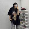 European and American High Street Design Sense Printing Large Size Short Sleeve Men and Women American Retro National Tide Hip Hop Loose T-shirt Coupl