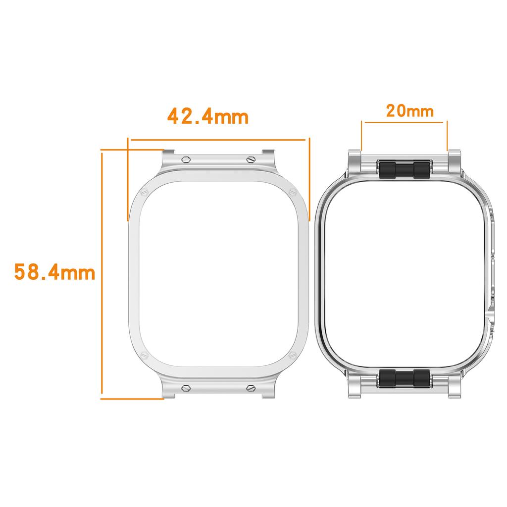 For Xiaomi Redmi Watch 6 Metal Watch Case Lightweight Smart Watch Protector (20MM Inner Diameter)