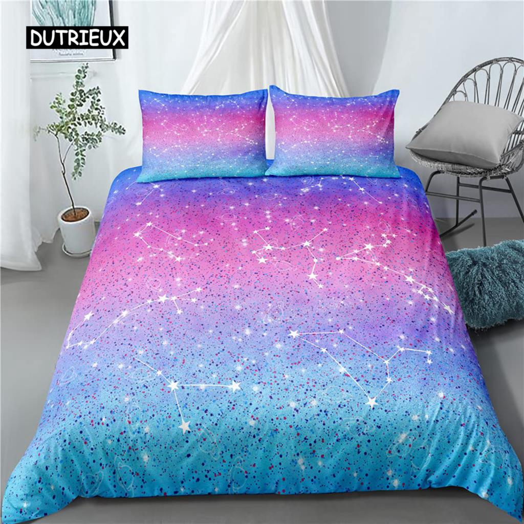 

Цветной блестящий пододеяльник, комплект, девчачий розовый, пастельный, современный, для девочек, женское одеяло, двойной, королевский, полиэстер, одеяло EU single(135x200cm)