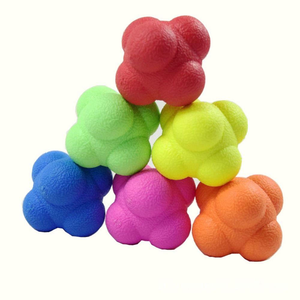 Speed Hexagonal Reaction Ball Silicone Reaction Ball Hexagonal Ball Coordination Reflex Ball Adult