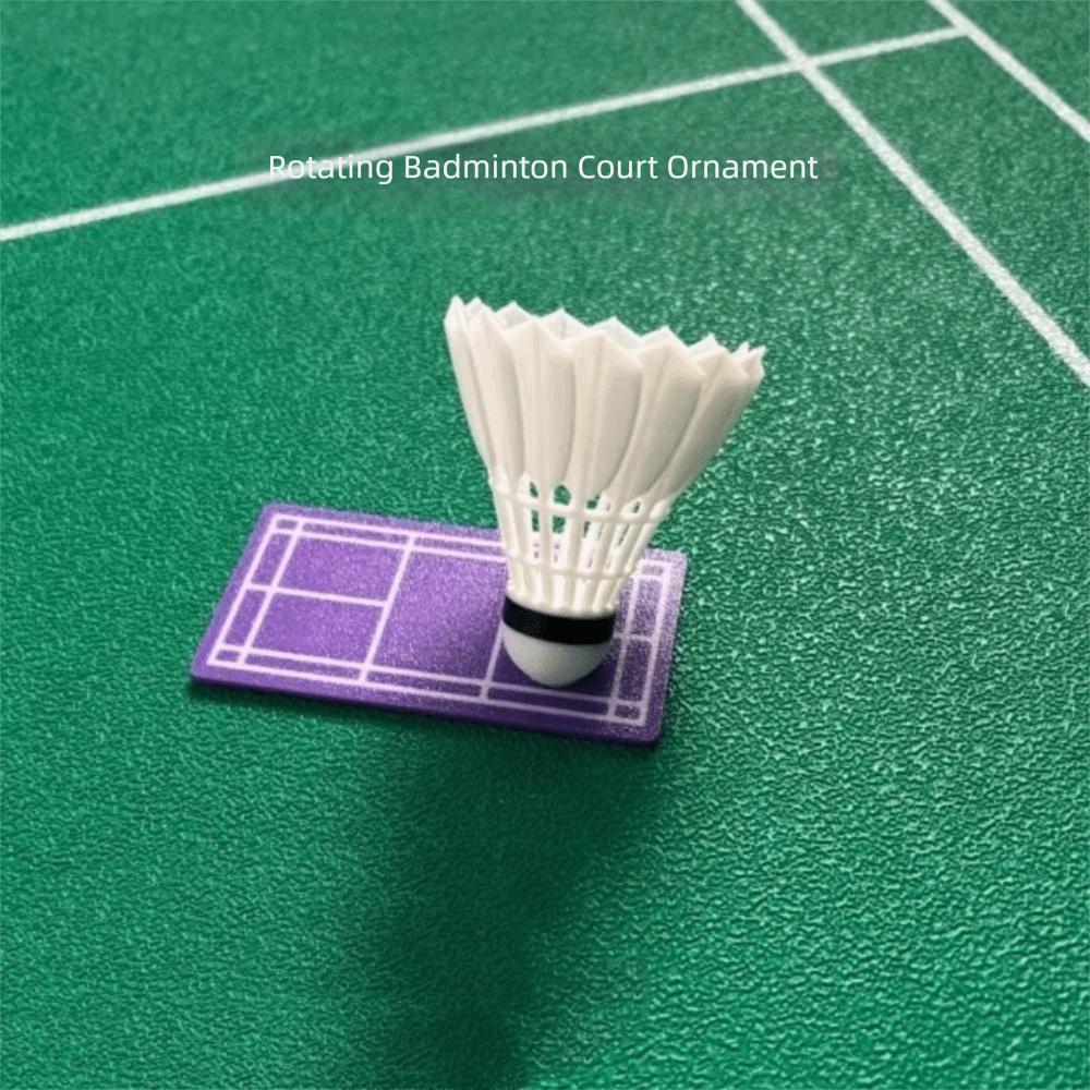 Sports Interior Rotating Badminton Ornament 360 Rotating Shuttlecock Dashboard Decor For Vehicles