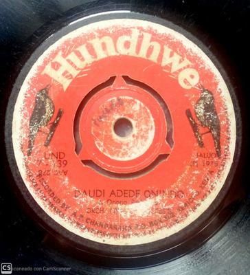 7inch Record J. ONONO PADDY  ORCH. NYANZA SUCCE  Connie  Daudi Adede Onindo UND7139 HUNDHWE 1975 Kenya World Music Used