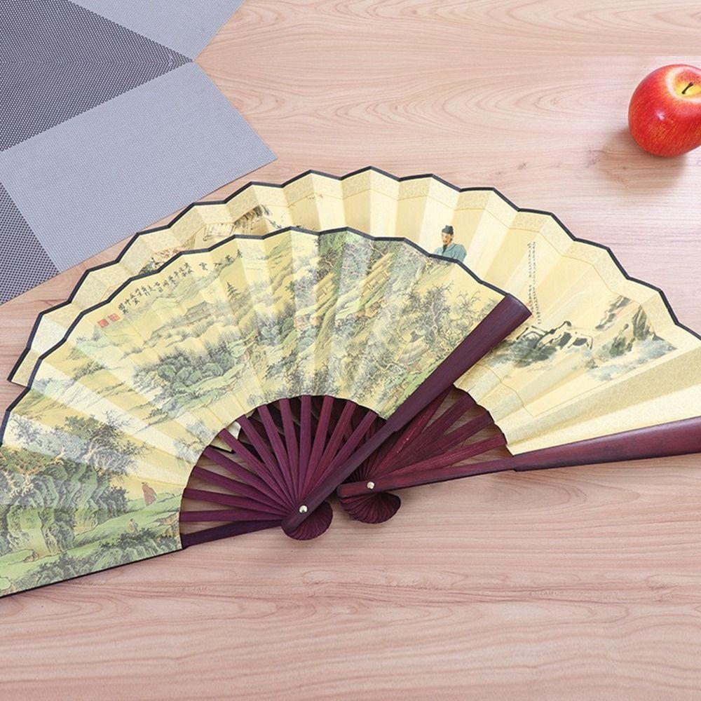 Traditional Folding Silk Fan Handheld Chinese Style Fan Creative Ancient Fan  Summer