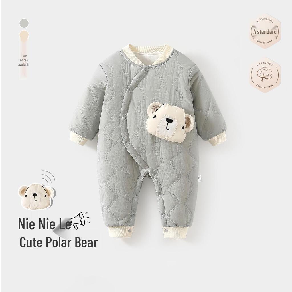 Super Cute Thickened Cotton Winter Romper - Warm Baby Crawling Suit & Newborn Onesie