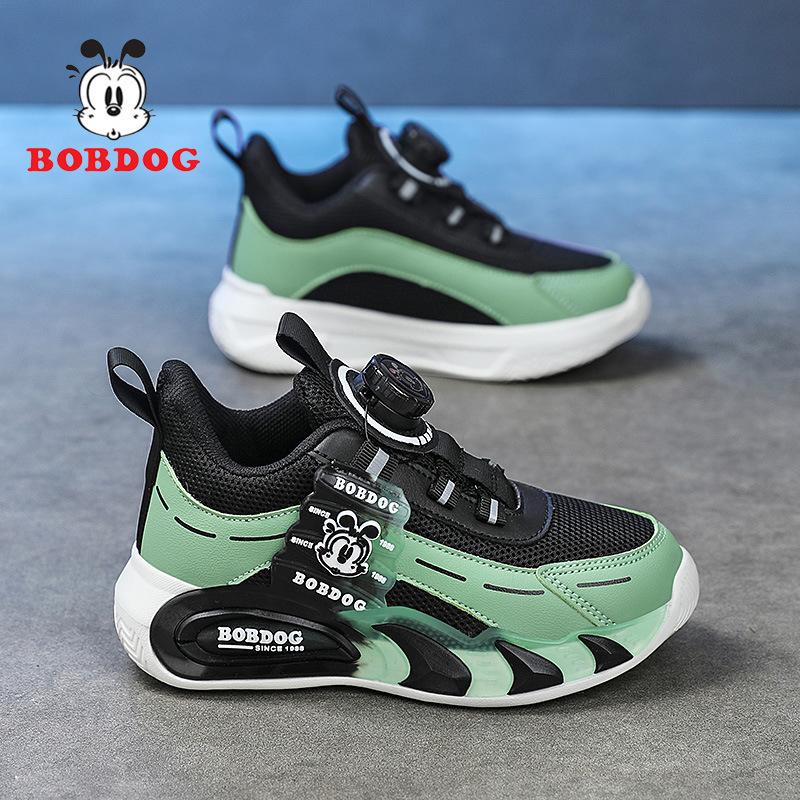 Babu bean boys' shoes running shoes tide 2025 autumn and winter new middle-aged and older children's leather surface children's sports shoes fashionab