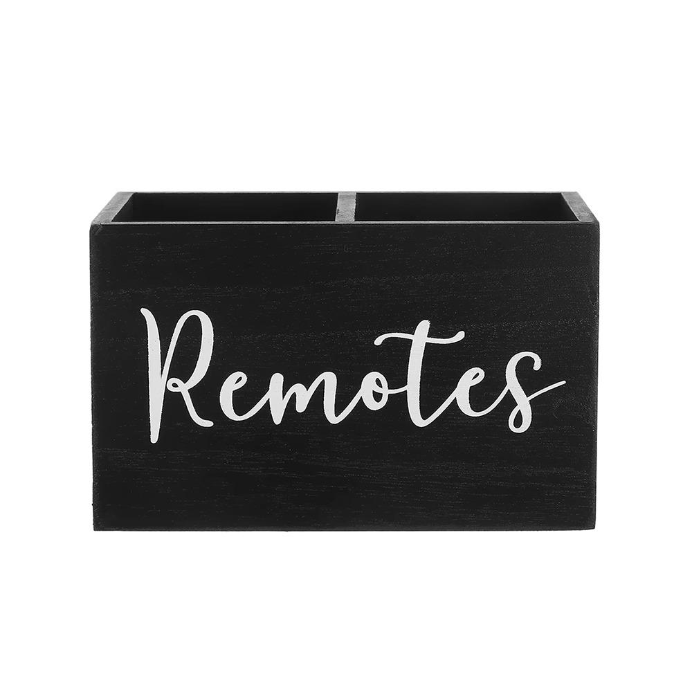 2 Compartments Desktop Storage Box Portable Wooden Partition Storage Box Home Organization