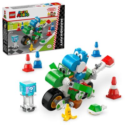 LEGO Super Mario Mario Kart – Yoshi Bike Toy Block789Elementary School Mario Goods Game 72031