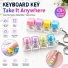 NEW Keyboard Keychain Fidget Toy, Crystal Clicker Sensory Toy for Stress Relief, Keyboard Keychain Fidget Gadget for Adults Kids