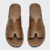 Sandale din piele antiderapante pentru bărbați: Flip-flops la modă în stil coreean pentru îmbrăcămintea de plajă de vară