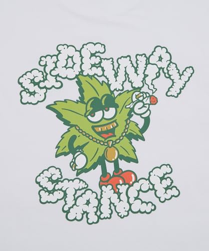 IMPROMES Casual SIDEWAYSTANCE Leaf Short Sleeve T-Shirt, Men's, Red