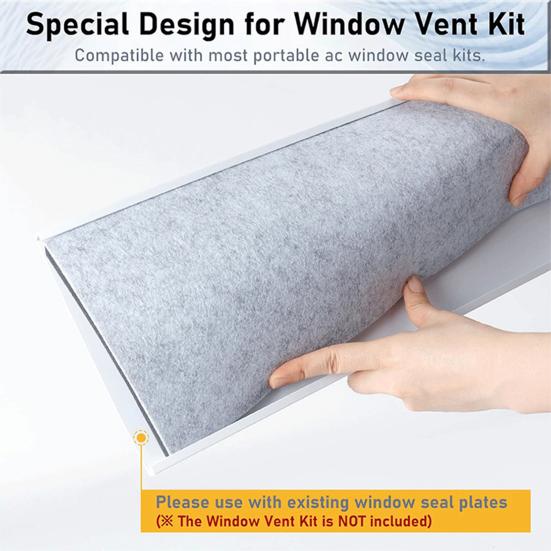 3Pcs Insulated Foam Panels Portable AC Window Seal Kit Universal Fit
