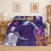 3D Singer Star Flannel Blanket Soft Warm Throw Blanket for Bedroom Living Room Bed Travel Camping Picnic Gift