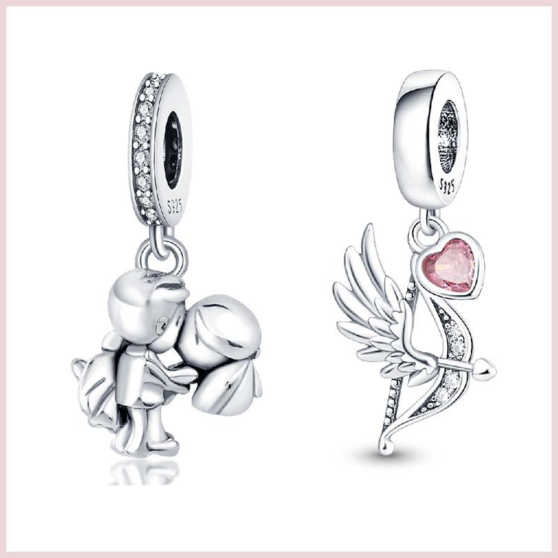 

Бусины из стерлингового серебра подходят S925 оригинальный браслет простой серебряный шарм DIY женский подарок на день рождения поддержка ювелирных изделий оптом