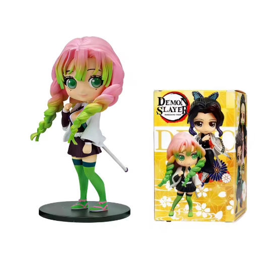 Anime 15Cm Demon Slayer Figure Nezuko Tanjirou Zenitsu Inosuke Kyoujurou Giyuu Kawaii Qposket Pvc Model Toys Children Gift