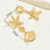 Earrings with geometric starfish and shell design, versatile and elegant earrings for women