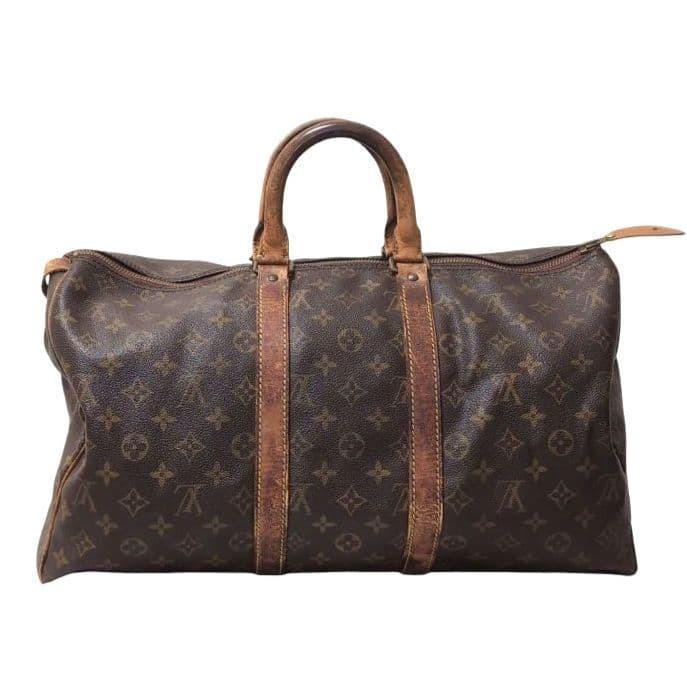 Louis Vuitton Monogram Keepall 45 Boston Bag Brown Travel Bag Authenticated from Japan