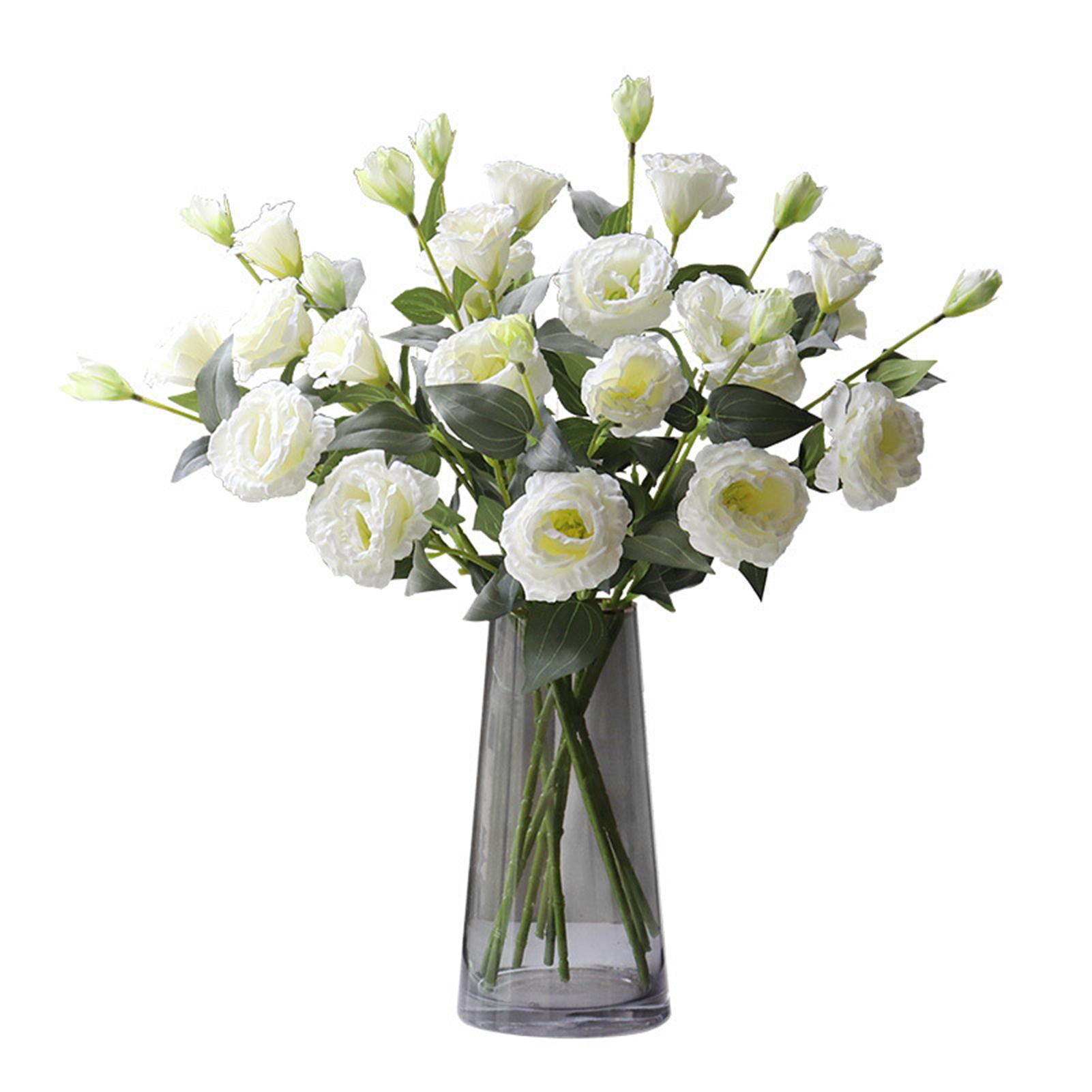 

Faux Eustoma Floral Bridal Party Supplies Everlasting Silk Stems Reception Decor Silk Wedding Artificial Lisianthus