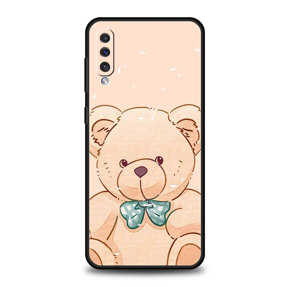 Cute BEAR Phone Case For Samsung Galaxy A15 A13 A51 A71 A41 A31 A21S A11 A03S A05 A12 A32 A52 A22 A23 A25 A33 A53 A73 5G Cover