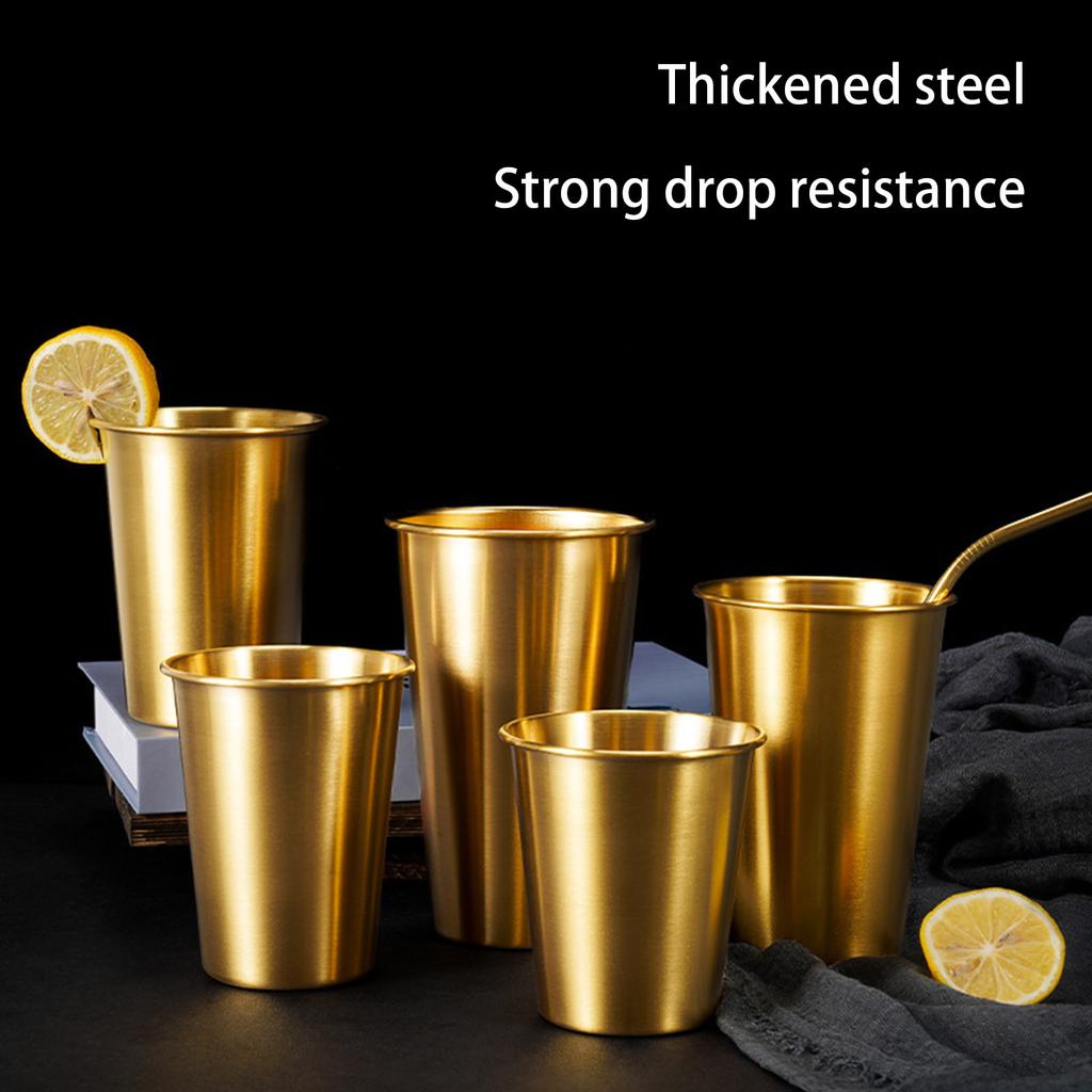 Gobelets à Boire en Métal Tasses à Bière Vin Tasses Empilables Acier Inoxydable Gobelet à Boire Portable Tasses à Thé Café Lait Mug à Bière