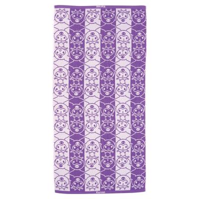 Marushin Sanrio Kuromi Bath Towel with Kuromi Antibacterial and Hand Birthday 3725014200 Face, 100% Cotton, Deodorizing, Towel, Handkerchief, Gift,