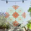 10 Zoll Hängendes Windspiel Böhmischer Stil Blumenmuster Retro-Design 360 Drehbarer Haken für Balkon Hof Frühling Sommer Herbst Dekoration