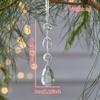 Transparent Acrylic Indoor Snowflake Crystal Ice Pendant Pearl Water Drop Hanging String Christmas Tree Ornament Pendant