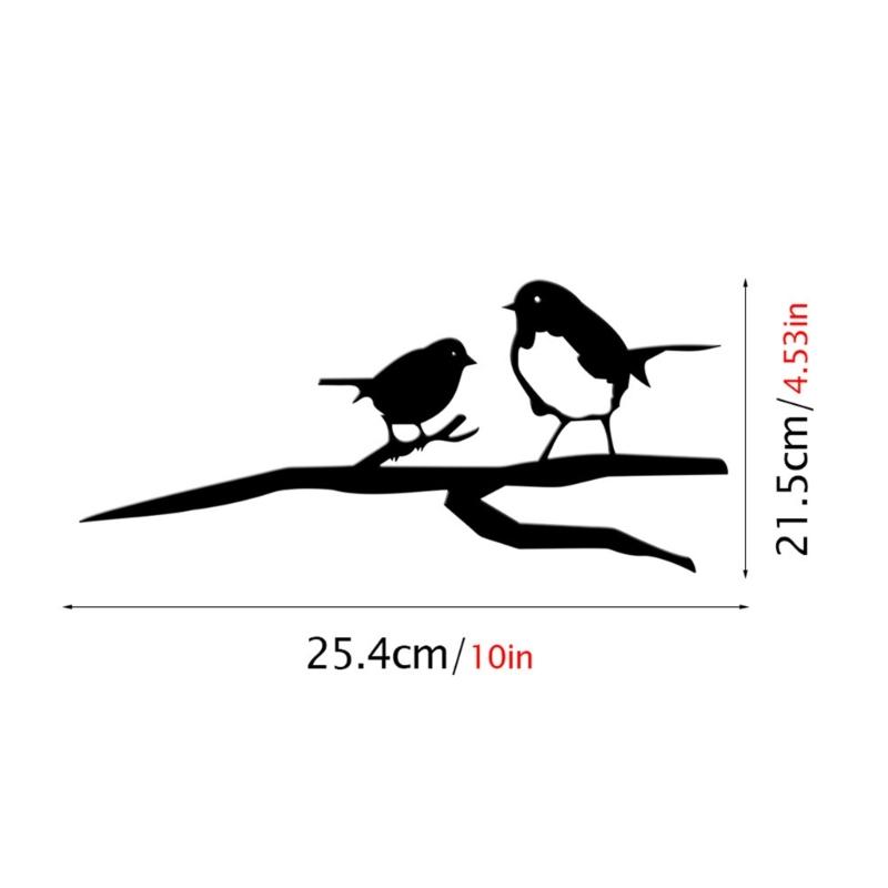 Metal Bird Stake Outdoor Garden Bird Statue Decorative Metal Animal Silhouettes for Tree Garden Decorative Bird Ornament