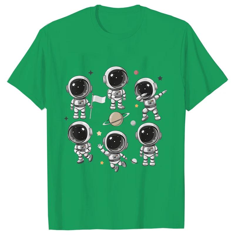 Harajuku Funny Aesthetic Tshirt Women Summer Fashion Cartoon Astronaut Graphic Y2k Tops Universe Space Punk Female Tees Shirt