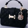 Anime  Rhinestone Crystal Keychain Cute Kitty Cat Shape Pendant Keyring Car Key Holder Party Birthday Gifts Jewelry