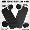 Silicone Kitchen Soap Tray & Bathroom Trays, Holders & Organizers - Dish Soap Holder, Kitchen Sink Tray, Heat Resistant (Black)