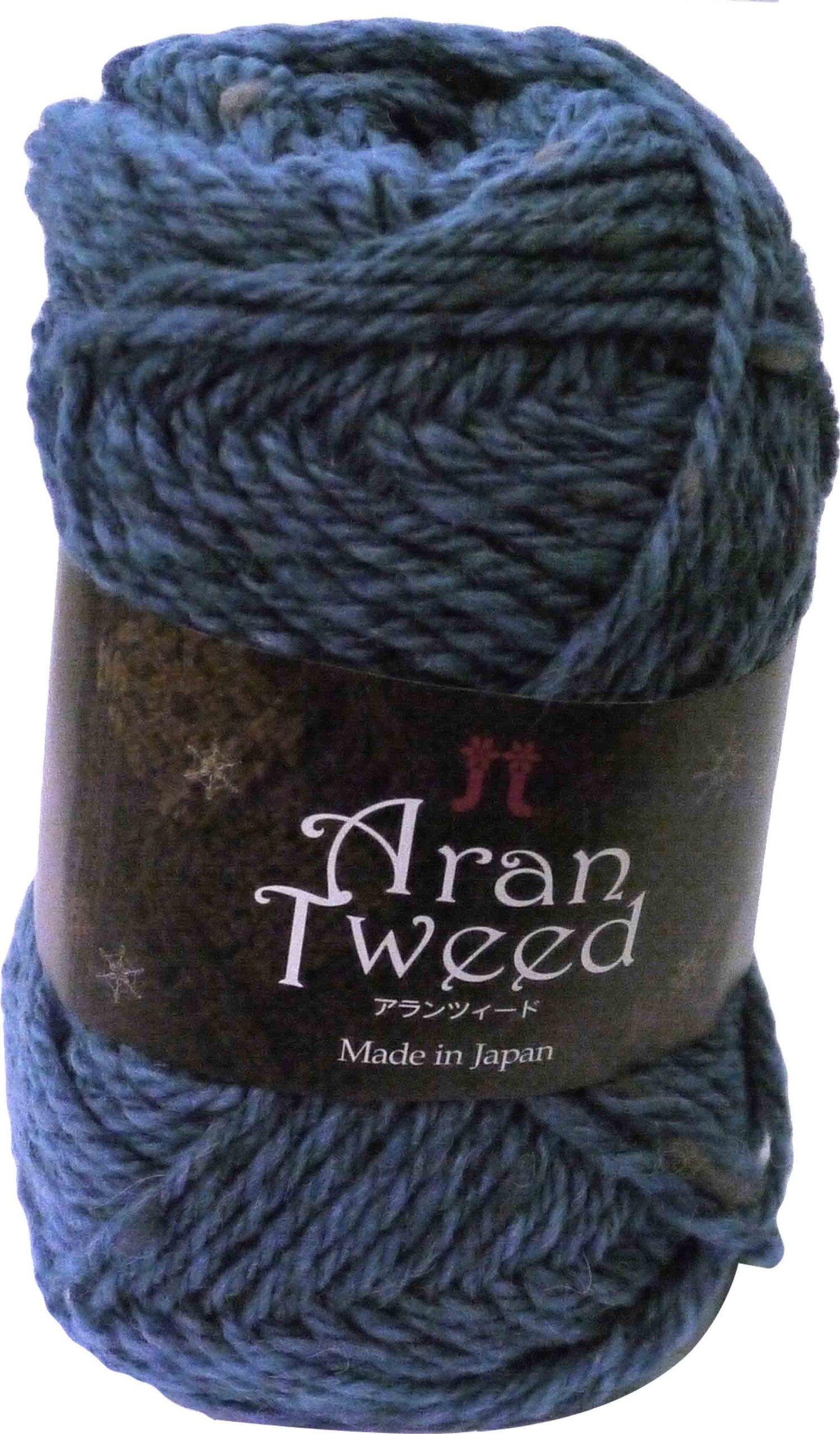 

Hamanaka Aran Tweed Yarn Medium Thick Light Blue 40g 82m 5 Balls Set 2147 col.13 Approx.