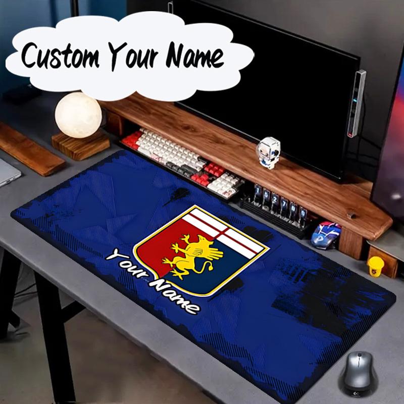 Custom Name Mouse Pad Lion Shield Genoa Mouse Pad, Gaming Mouse Pad, Keyboard Pad, Desk Decor for Computer Notebook Fan Birthday Gift