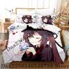 Personality Anime Hu Tao Bedding Set AniThree Piece Bedding Set - Luxury Comforter Set with Queen King Size Including pillowcase