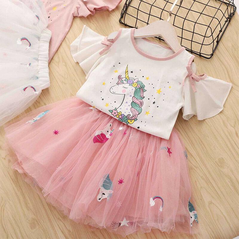 Baby Girls Kids Birthday Party Princess Outfit Bow Tutu Skirt Dress Set 2Pcs Baby Girls Kids Birthday Party Princess Outfit Bow Tutu Skirt Dress Set 2Pcs
